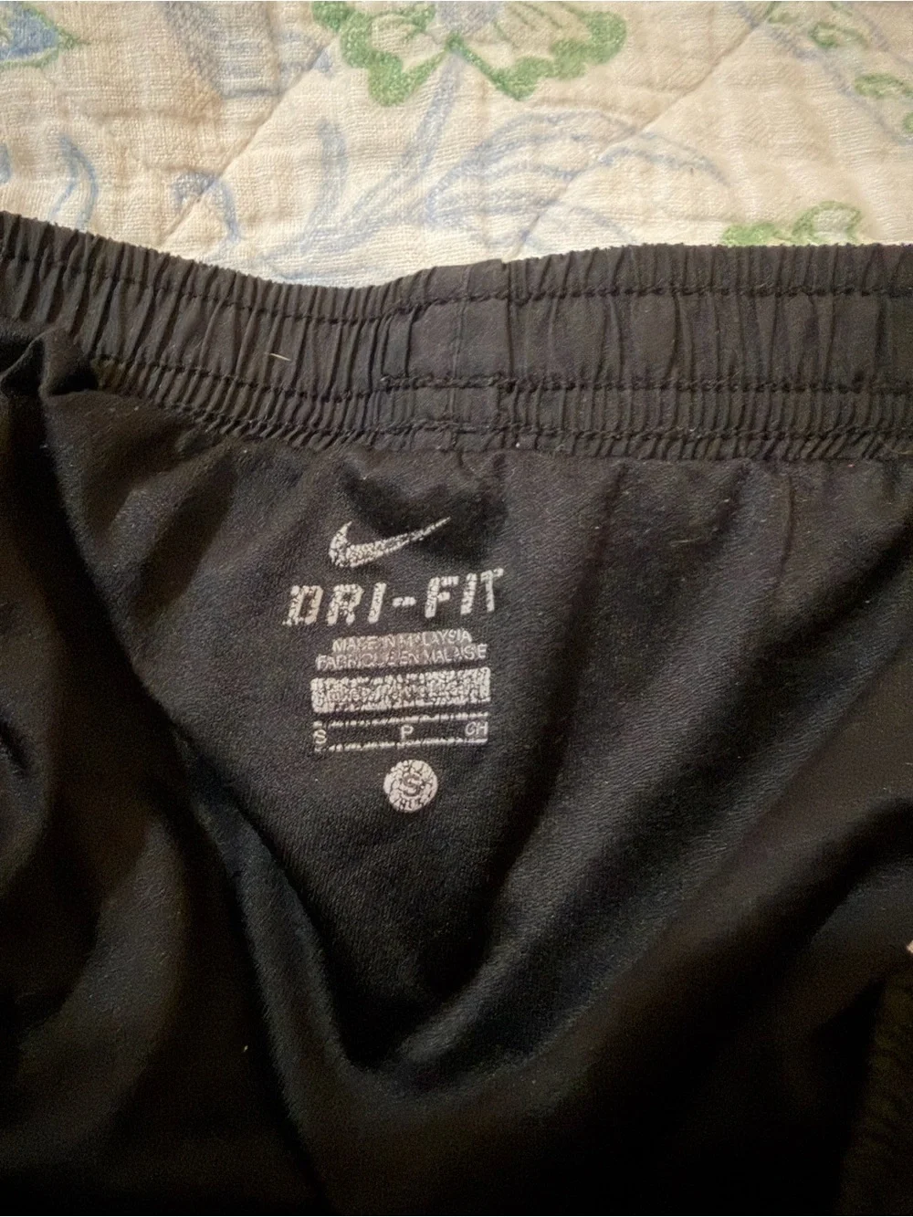 Nike Black Running Shorts with White Trim Size S
